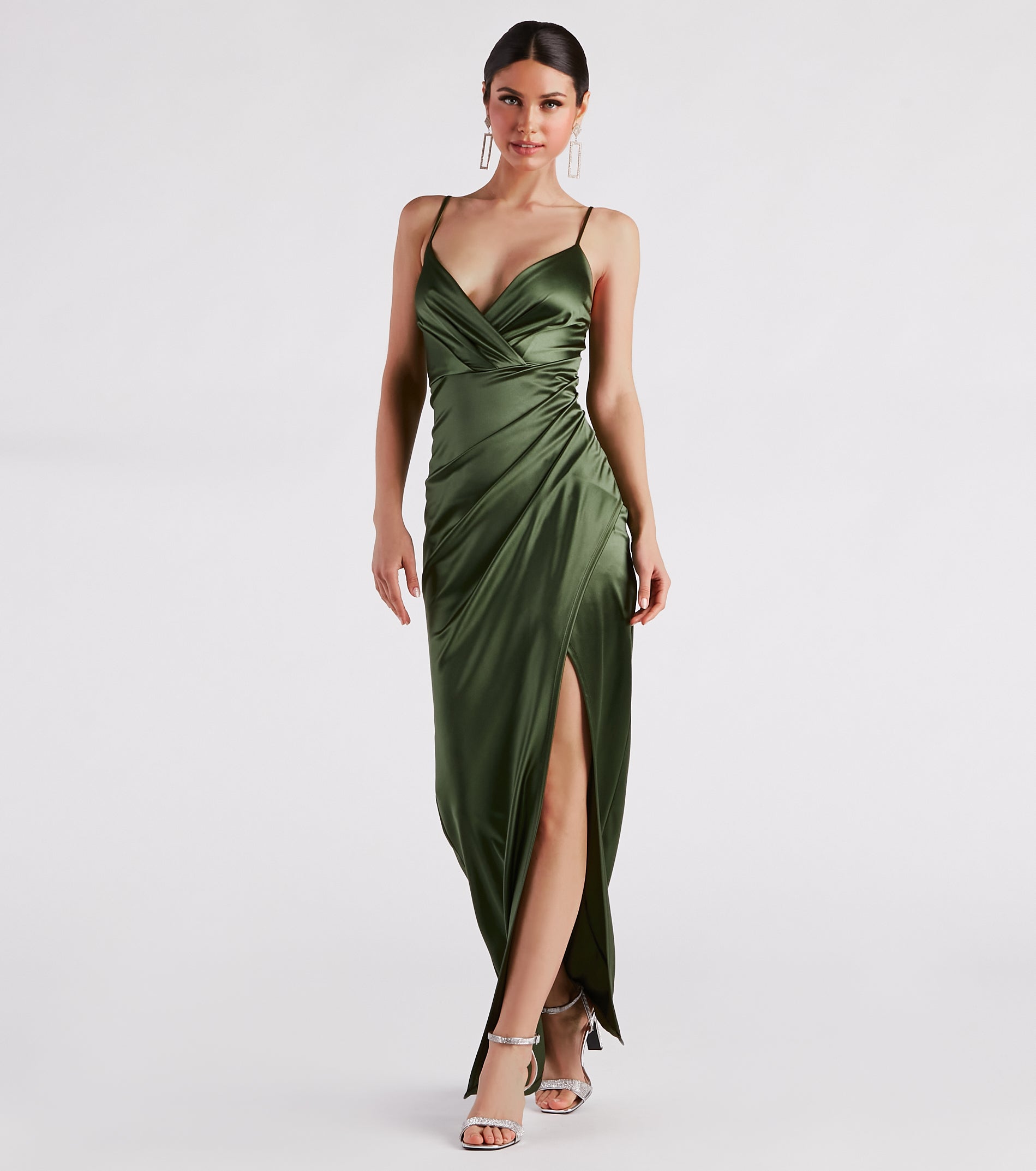 Serena High Slit Satin Formal Dress