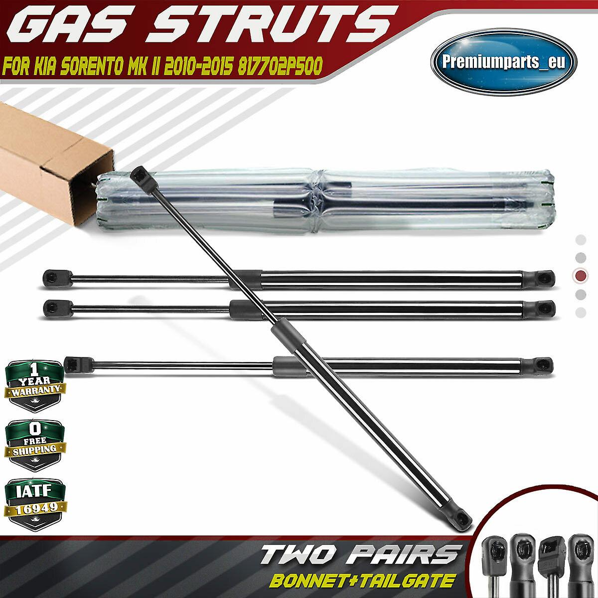 4X bonnet and tailgate gas struts for kia sorento mk ii 2010-2015 817702p500