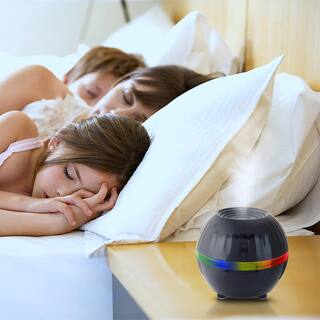 Air Innovations Ultrasonic Cool Mist Personal Humidifier with LED Mood Light HUMID37-BLACK