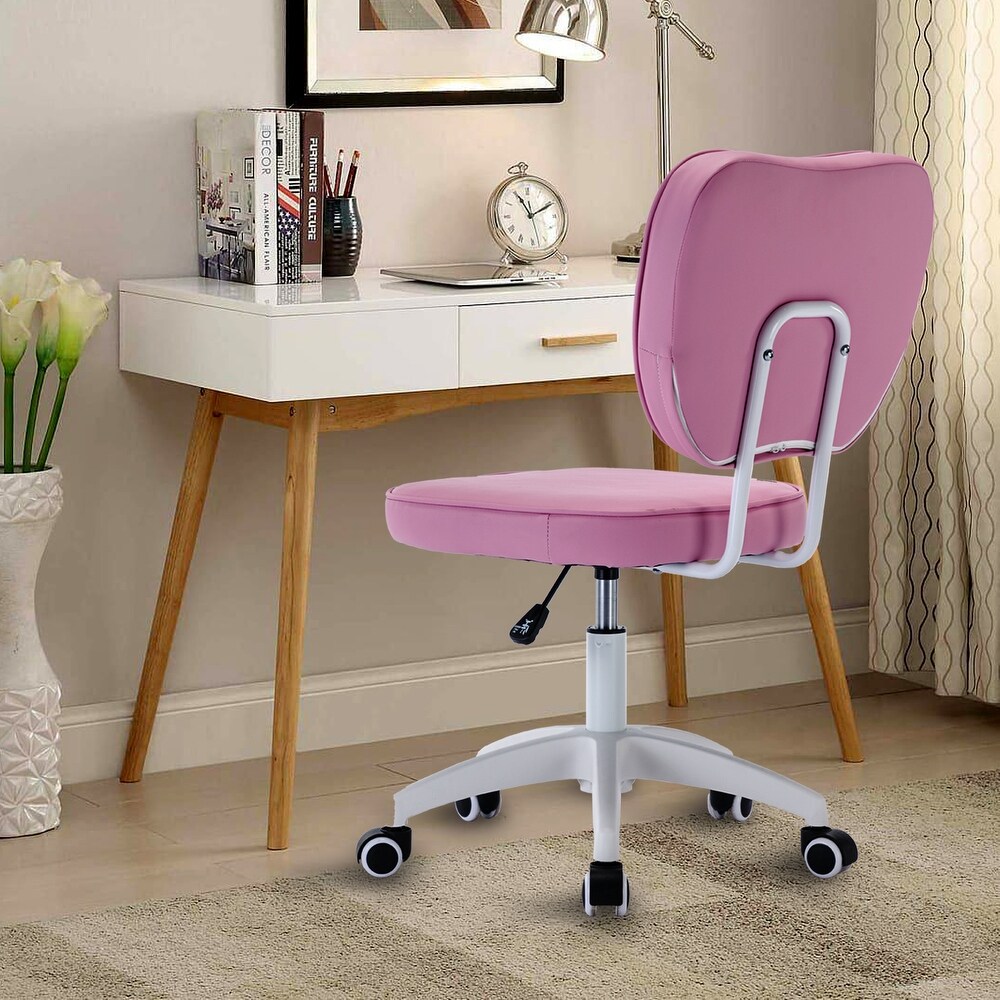 PU Vanity Task Chair Makeup Office Chair Adjustable Height