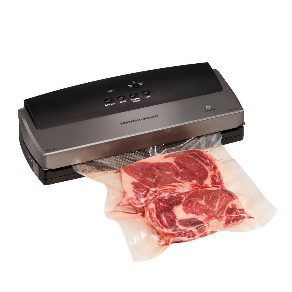 Hamilton Beach Nutrifresh Black Food Vacuum Sealer with Extended Seal 78214