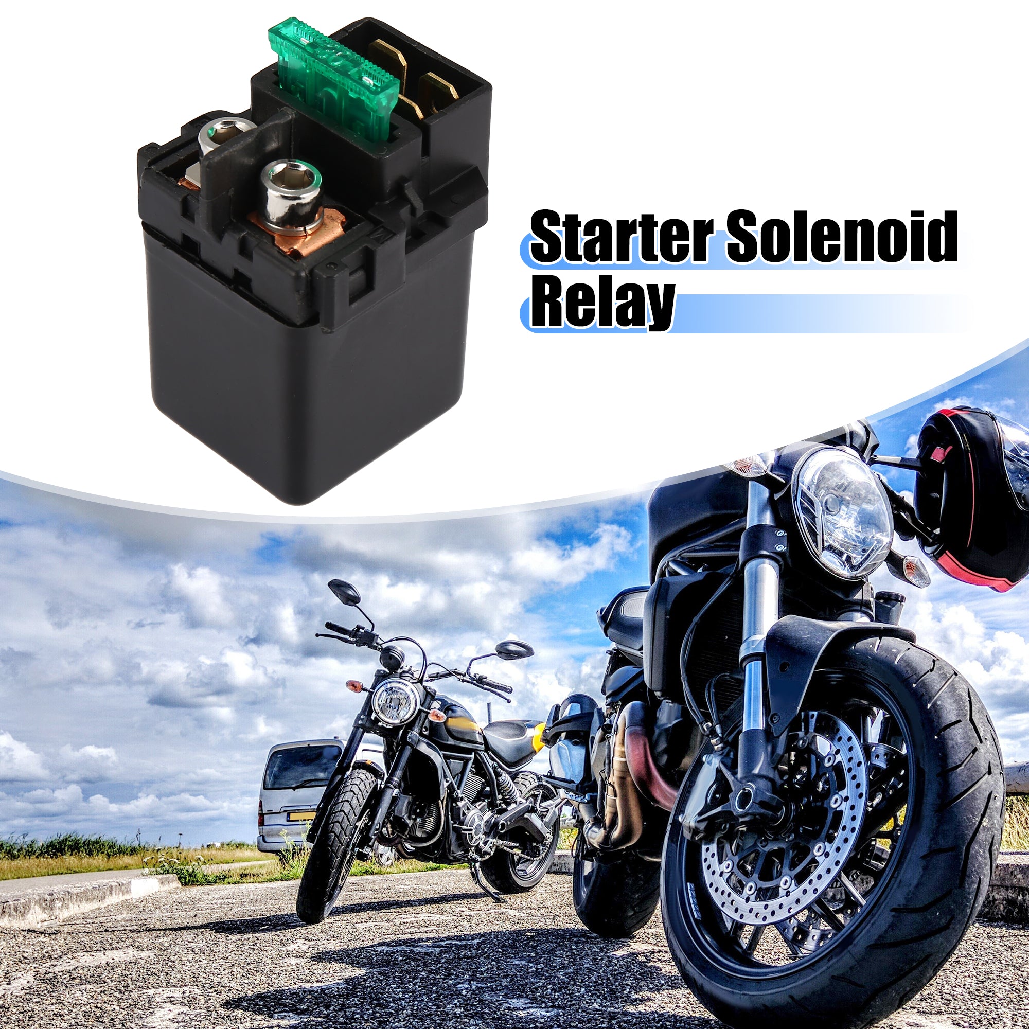 Motorcycle Starter Solenoid Relay for Kawasaki Vulcan VN1500 Nomad Classic 1996-2004 Black