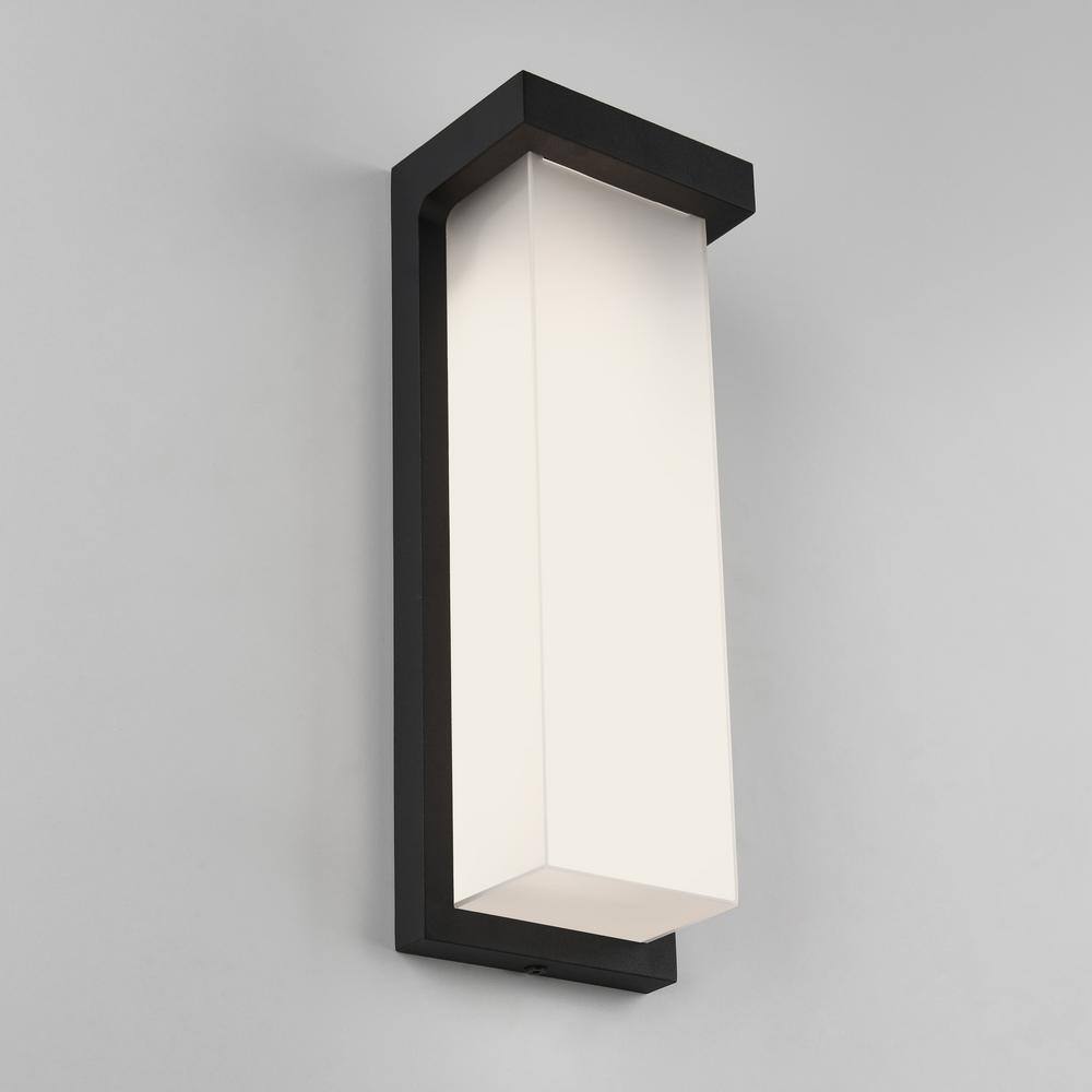 Artika Skeet Black Modern Integrated LED Outdoor Hardwired Garage and Porch Light Lantern Sconce SKT-BL