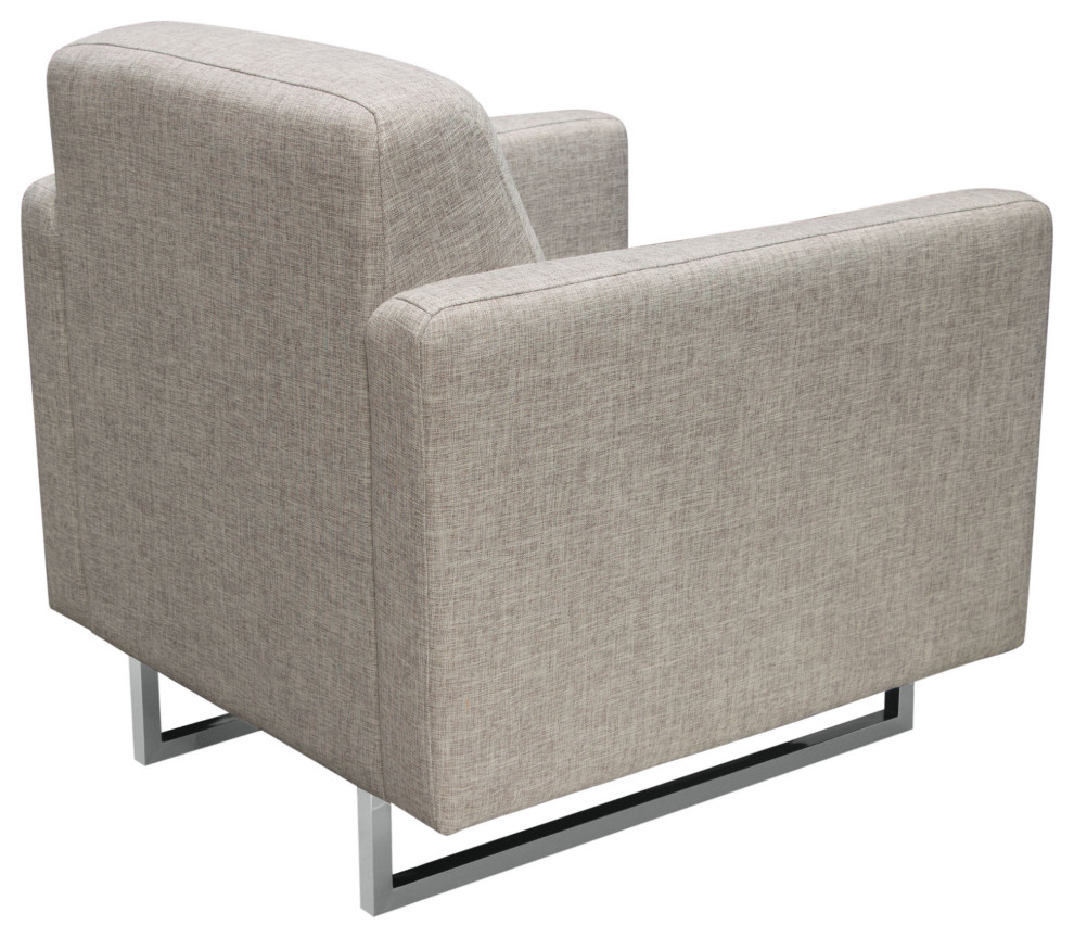 Opus Tufted Chair in Barley Fabric by Diamond Sofa   Contemporary   Armchairs And Accent Chairs   by VirVentures  Houzz