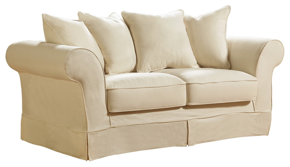 Luna Slipcover Love Seat   Transitional   Loveseats   by Mulhouse Furniture  Houzz