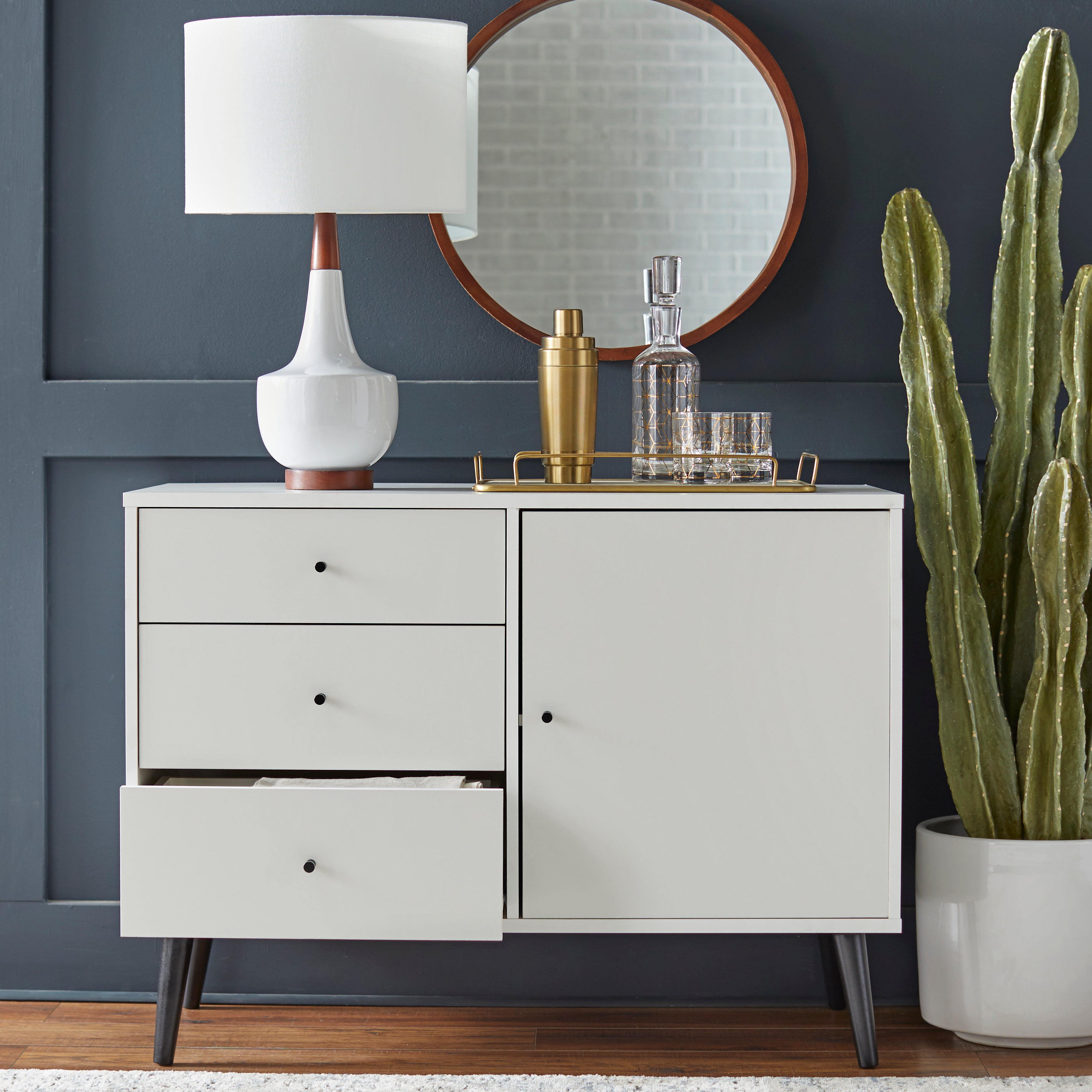 Mid-Century Carroll Buffet / Dresser (white)