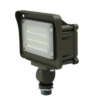 WYZM 150-Watt Equivalence 120-Degree Bronze Integrated LED Outdoor Flood Light with Photocell 5000k 4200 Lumens Dusk to Dawn FL30-D