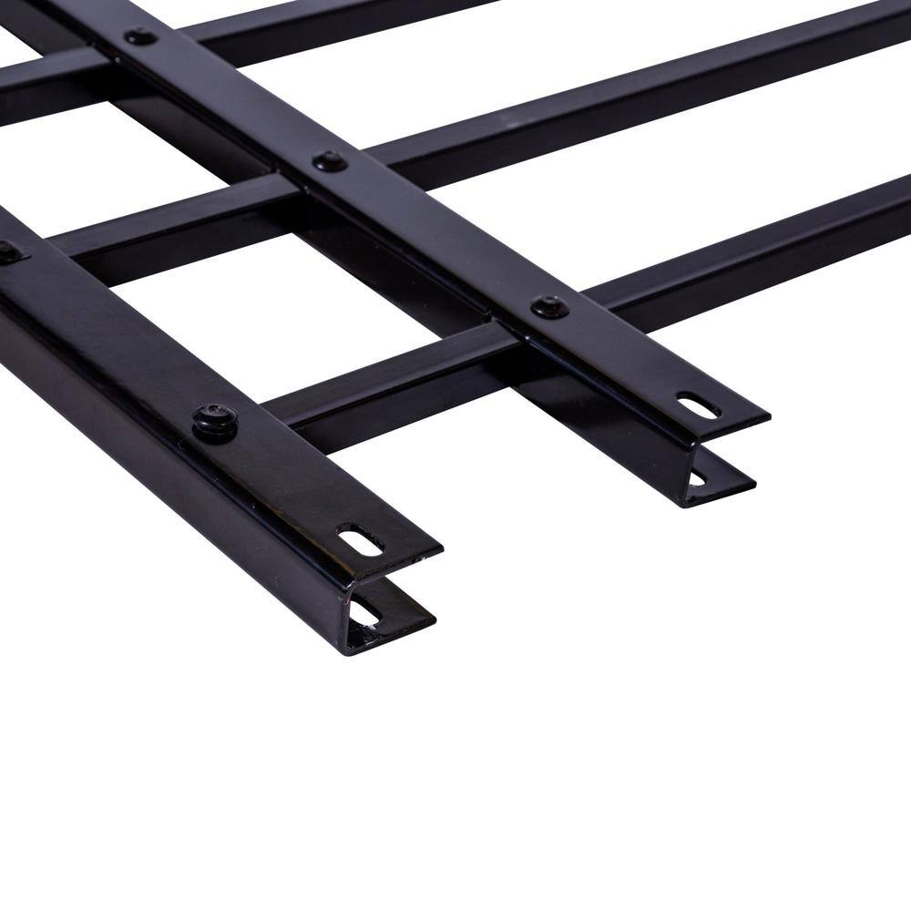 US Door and Fence Pro Series 4.84 ft. H x 7.67 ft. W Black Steel Adjustable Fence Panel FHF3R92X58US