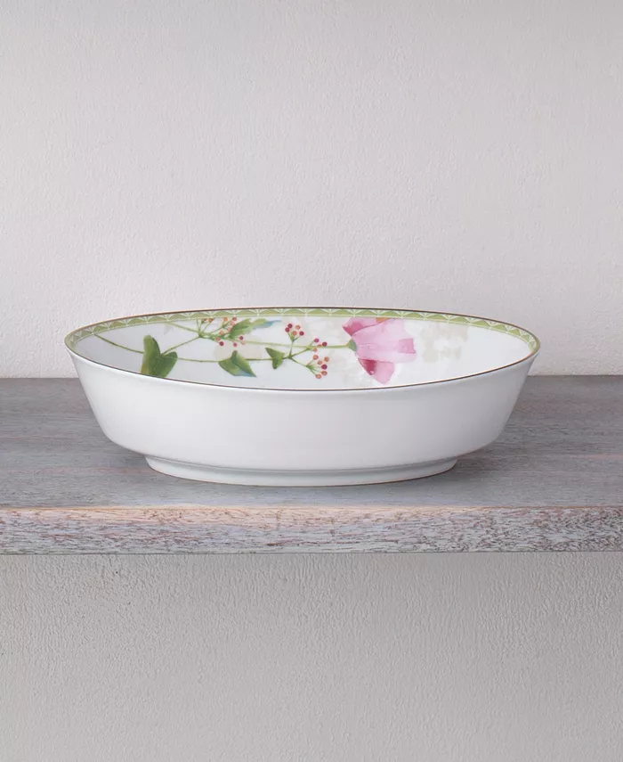 Noritake Poppy Place 32 Oz Oval Vegetable Bowl 9.75