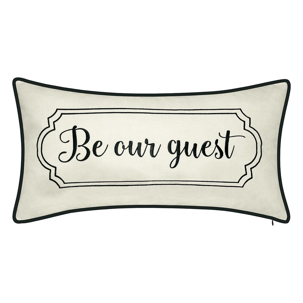 Edie@Home Be Our Guest Lumbar Decorative Pillow