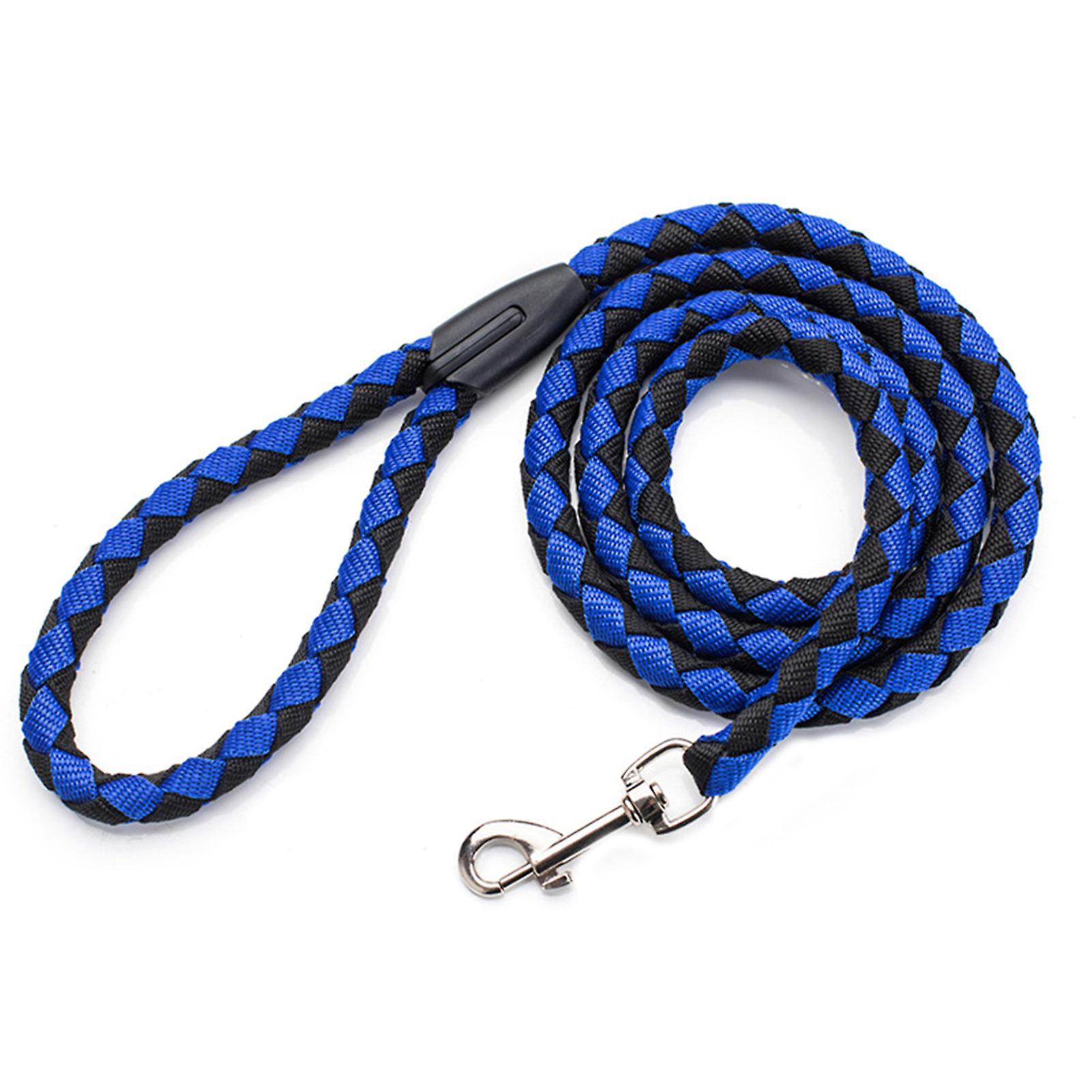 Nylon Weave Dog Leashes Easy To Control Non-elastic Superb Hardware Accessories Multiple Color To Choose Blue