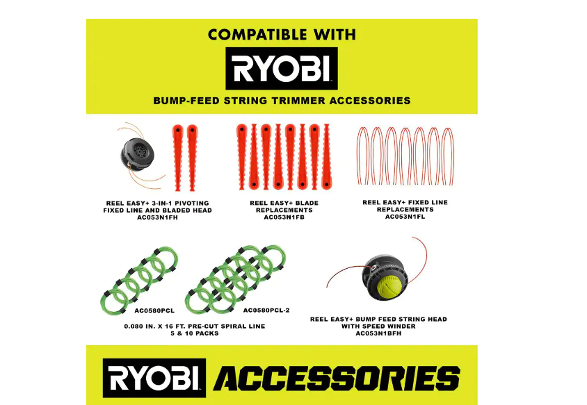 RYOBI RY40250 40V Expand-It Cordless Battery Attachment Capable String Trimmer with 4.0 Ah Battery and Charger