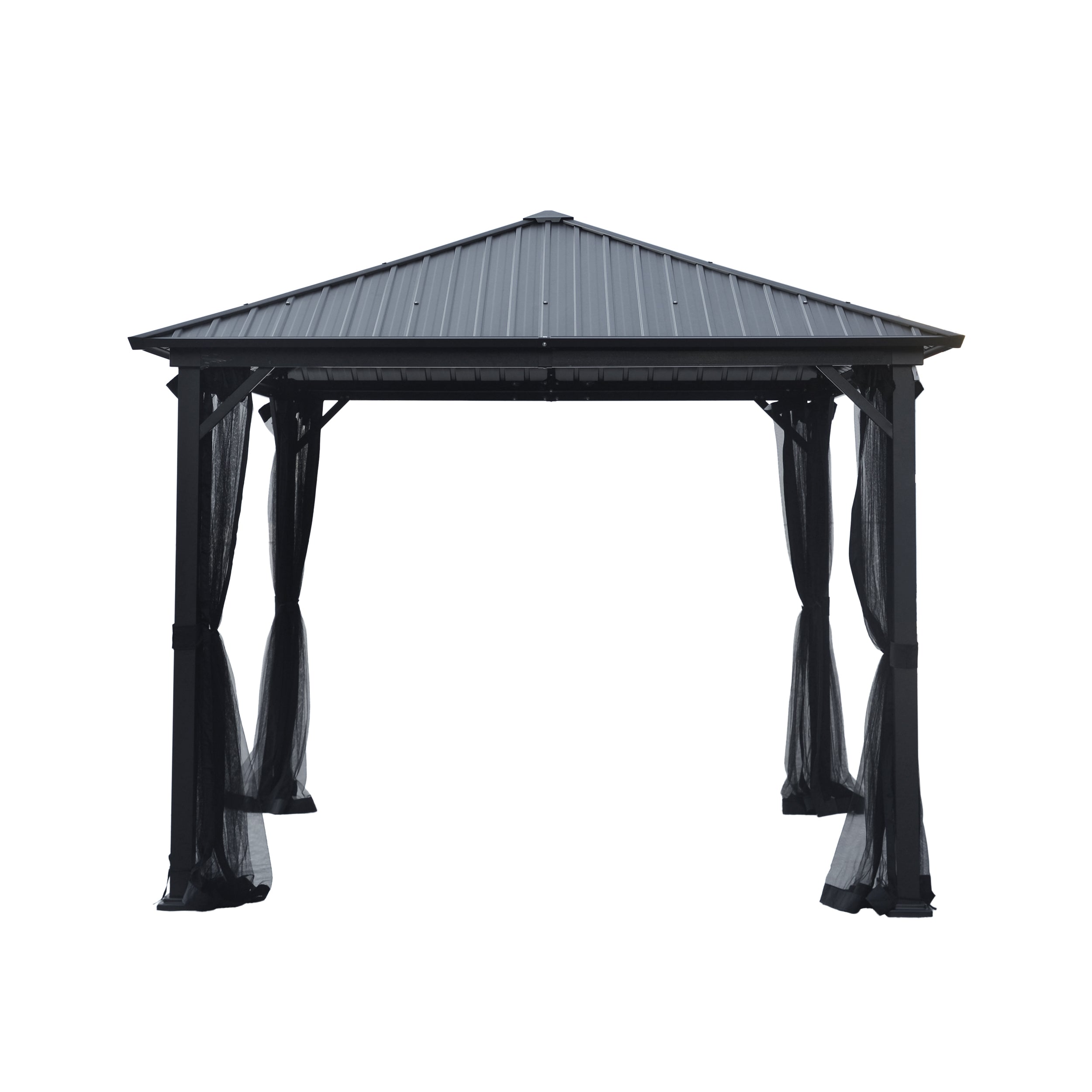 Codie 10' x 10' Outdoor Modern Aluminum Hardtop Gazebo