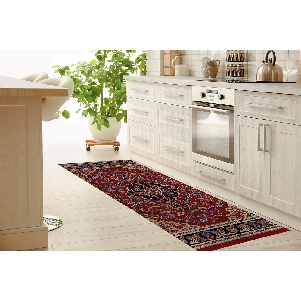 KASHAN RED Kitchen Mat By Kavka Designs