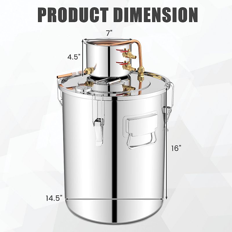 10 Gal 40 L Water Alcohol Distiller with Circulating Pump-10 Gal