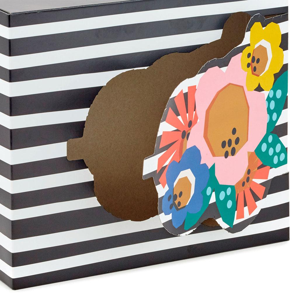 Hallmark  Floral and Stripes Fun-Zip Gift Box