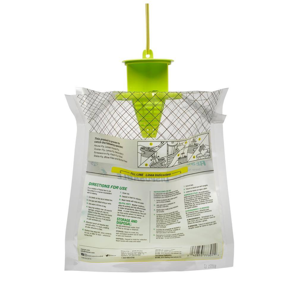RESCUE Outdoor Disposable Fly Trap FTD-DB12