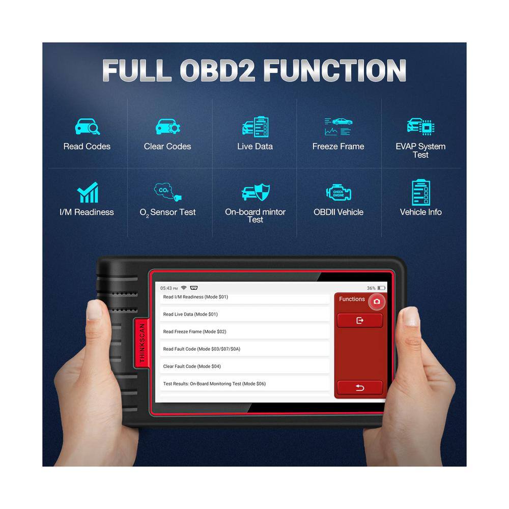 Thinkcar 6 in. OBD2 Scanner Car Code Reader Tablet Vehicle Diagnostic Tool THINKSCAN MAX THINKSCANMAX