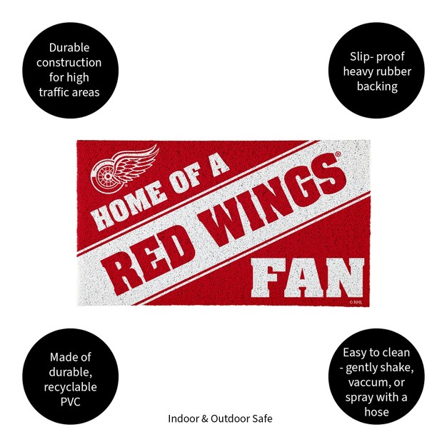 Evergreen Detroit Red Wings Pvc Mat Color