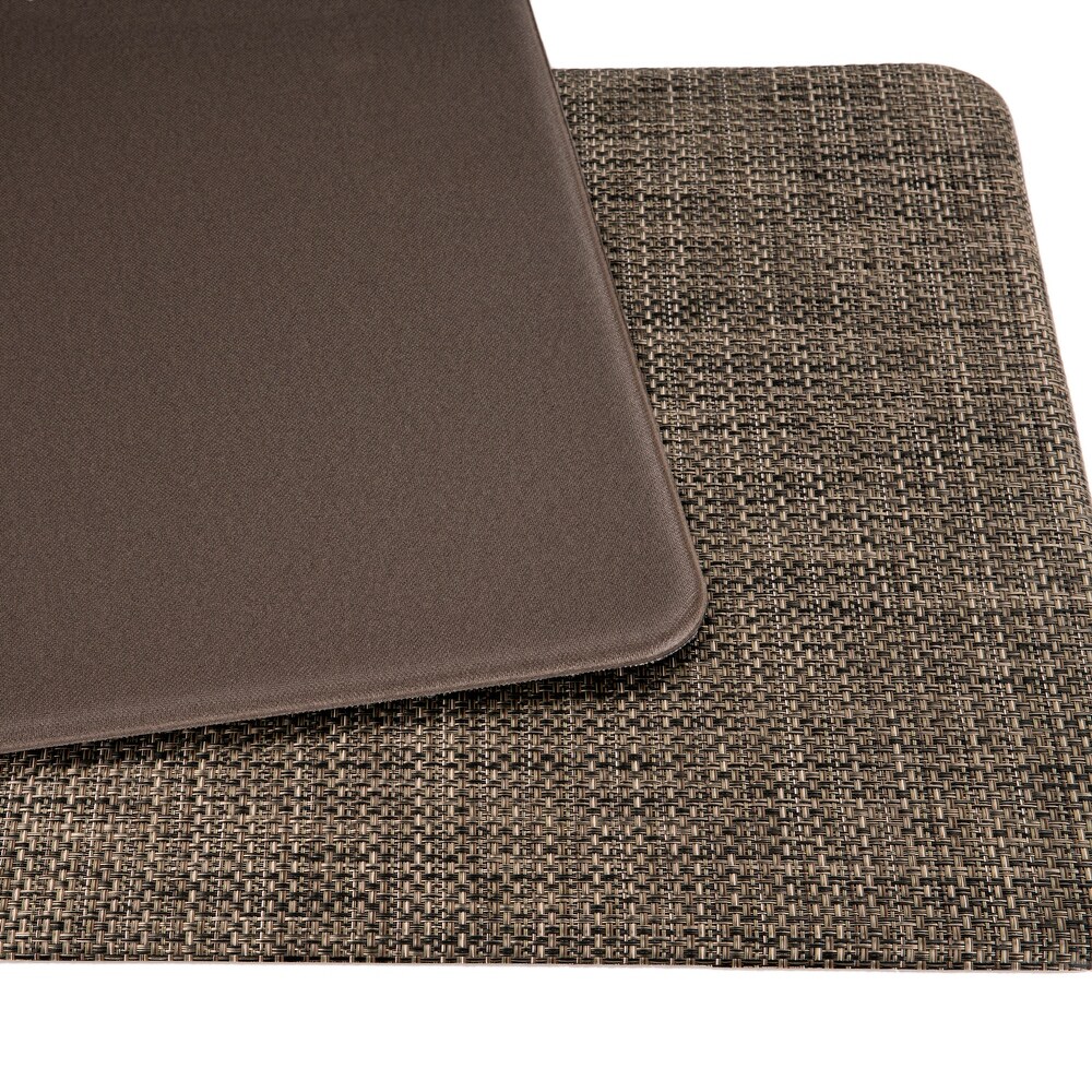 World Rug Gallery Textured Beige Anti fatigue Mat