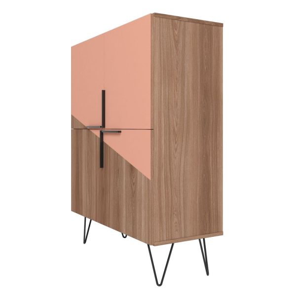 Beekman 43.7 Low Cabinet in Brown and Pink