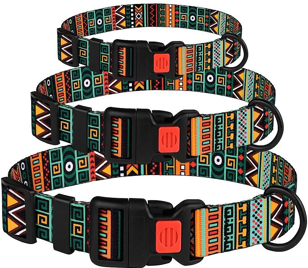 CollarDirect Tribal Pattern Aztec Design Nylon Dog Collar