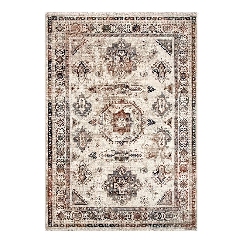 nuLOOM Carolina Fading Tribal Medallion Fringe Area Rug