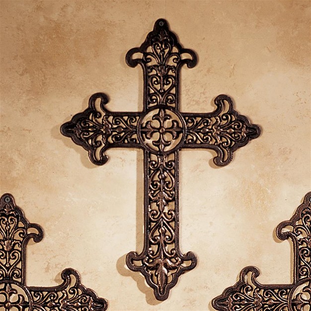 Design Toscano Fleur De Lis Cross