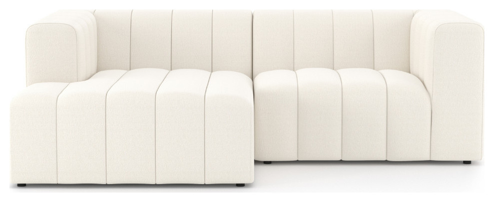 Alexander Channeled 2 Piece Sectional  Sierra Butterscotch Left   Modern   Sectional Sofas   by Virgil Stanis Design  Houzz