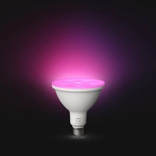 Philips Hue 100-Watt Equivalent PAR38 Smart Waterproof Color Changing Light Bulb (1-Pack) 577262