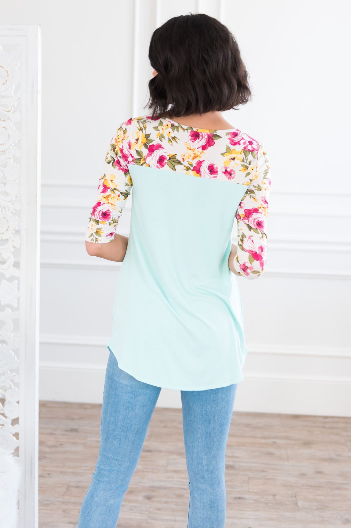 Bloom Season Modest Pocket Baseball Tee