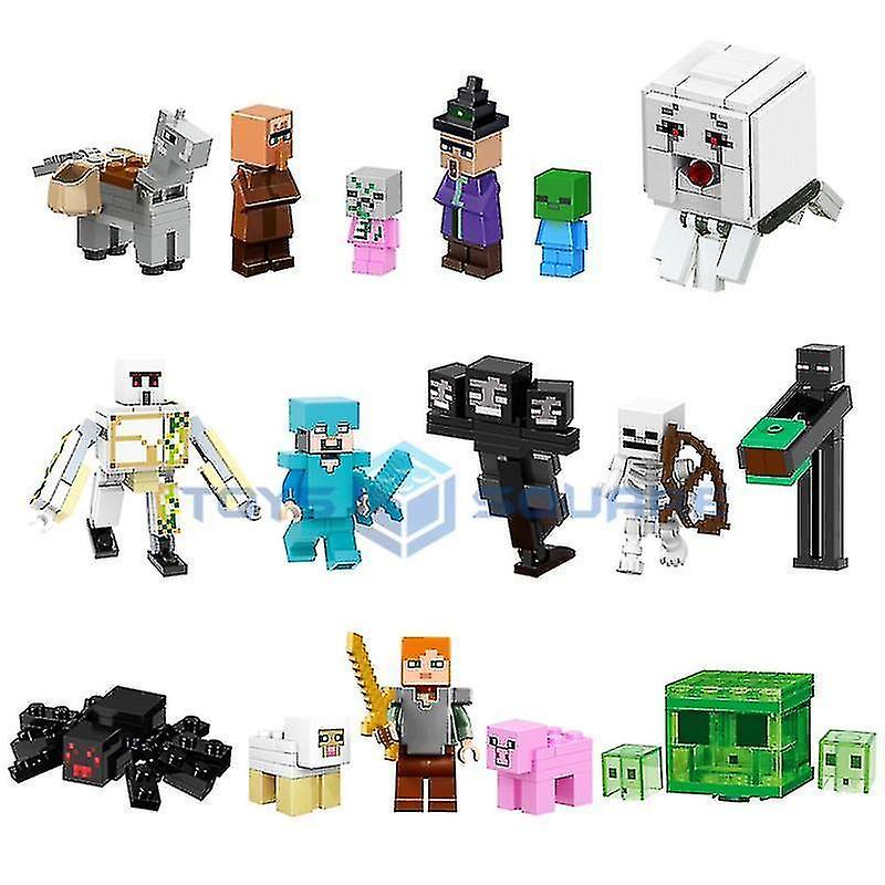 Herobrine Ghast Wither Steve With My World Action Figures Model Building Blocks Bricks Set Gifts  Toys For Children