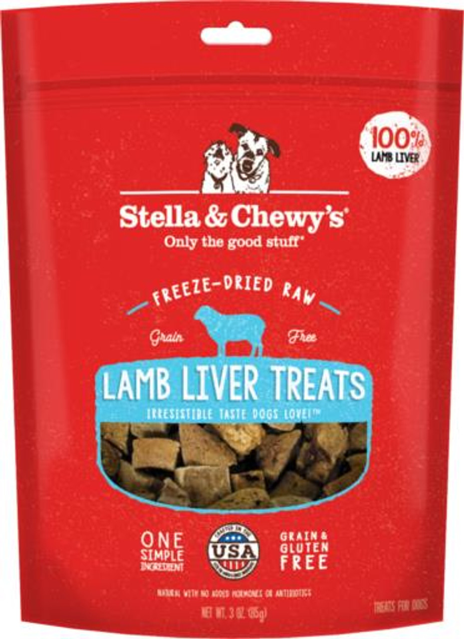 Stella and Chewy's Freeze-Dried Raw Lamb Liver Dog Treats， 3 Oz.