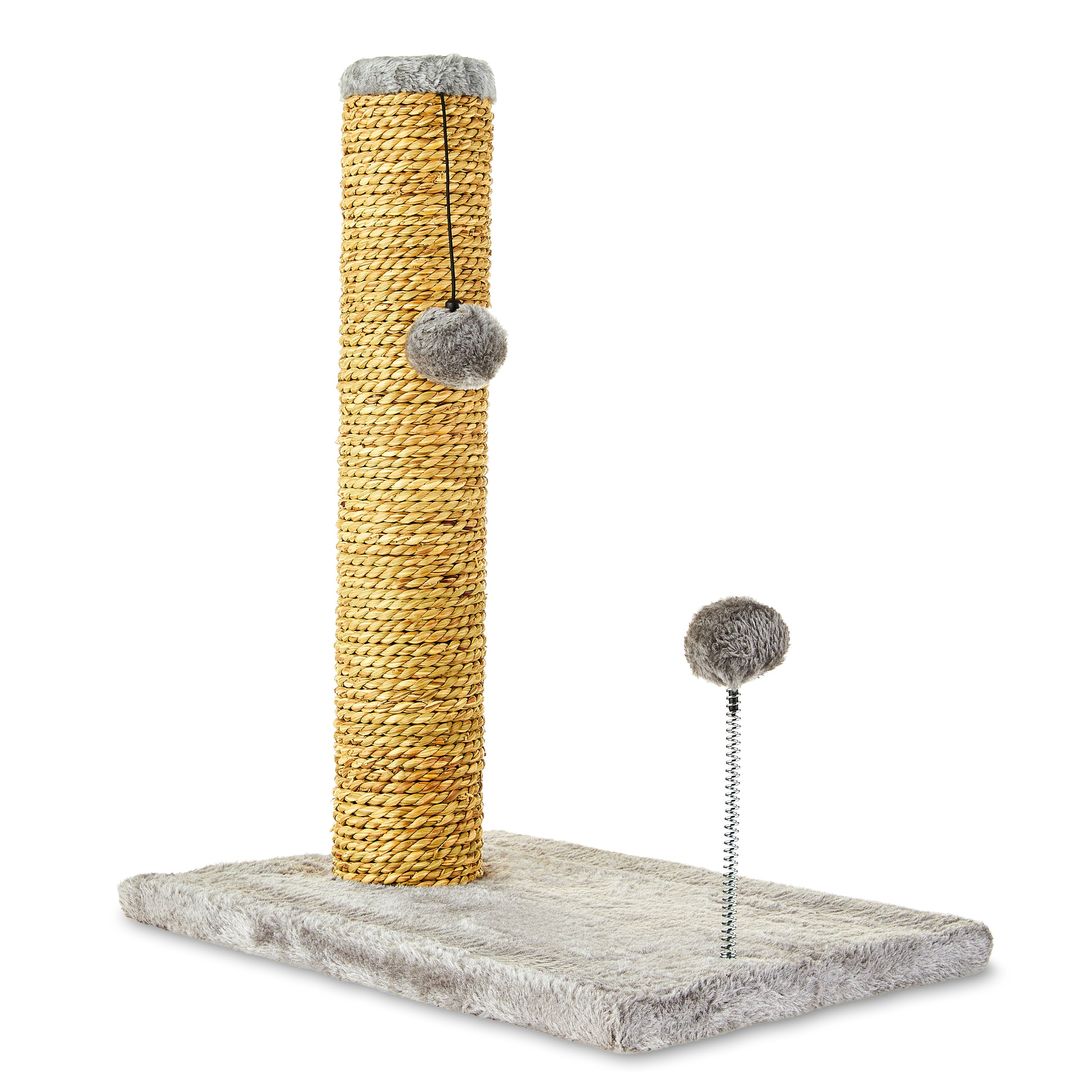 Vibrant Life Small Seagrass Scratch and Play Post， Gray， 20