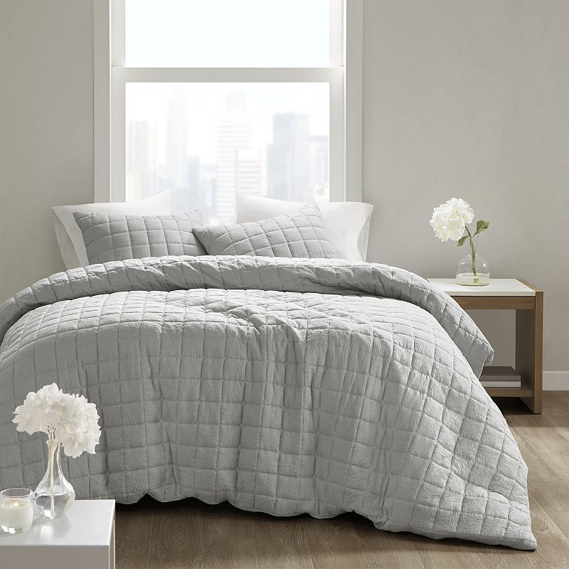 N Natori Cocoon Quilt Top Oversized Duvet Cover Set with Shams