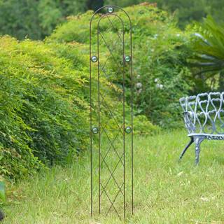 Arcadia Garden Products Emerald 60 in. x 10 in. Metal Trellis TR02