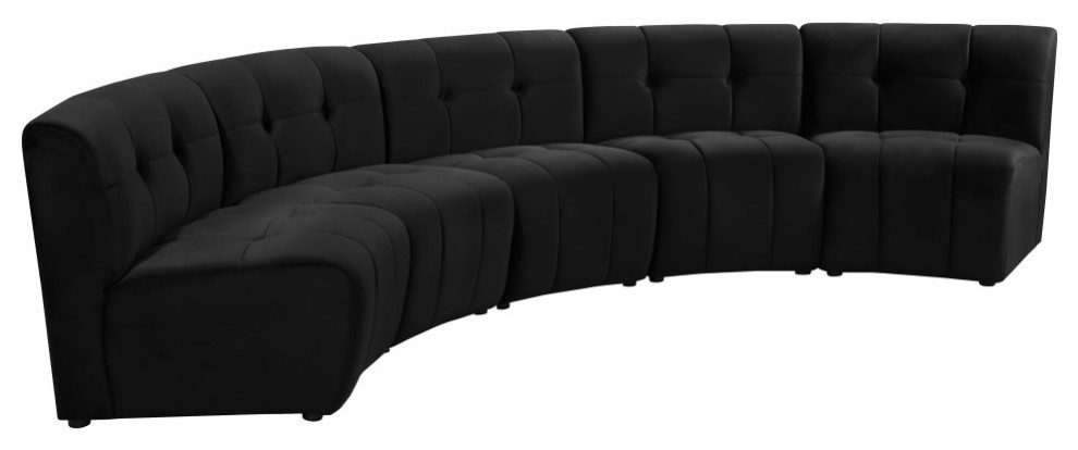 Limitless Modular Velvet 1 Piece Sectional   Transitional   Sectional Sofas   by Meridian Furniture  Houzz