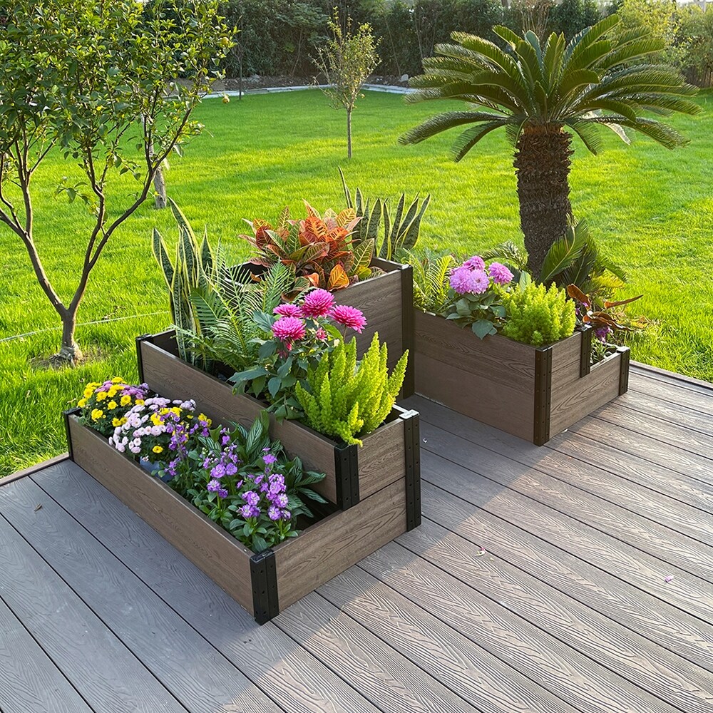 Corner and Terraced Garden Bed   Cascade Style