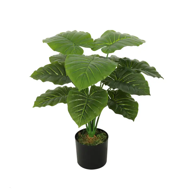 High Quality and Durable Artificial 12 Green Heads Plant Potted