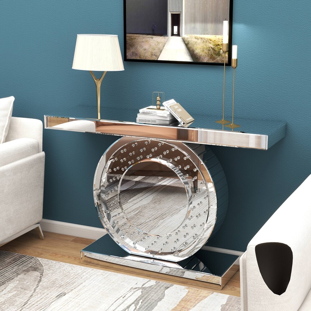 Mirrored Console Table Rectangular Sofa Table