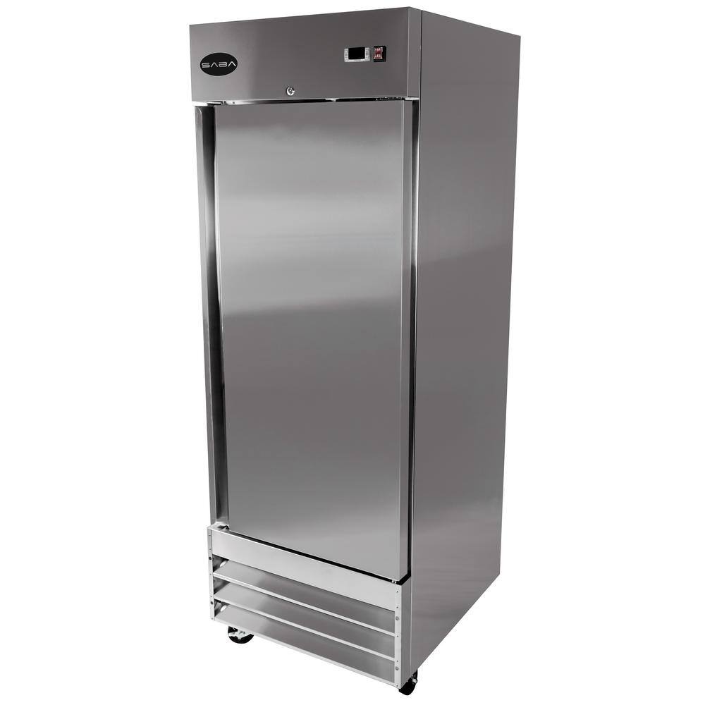 SABA 29 in. W 23 cu. ft. One Door Commercial Reach In Upright Refrigerator in Stainless Steel S-23R