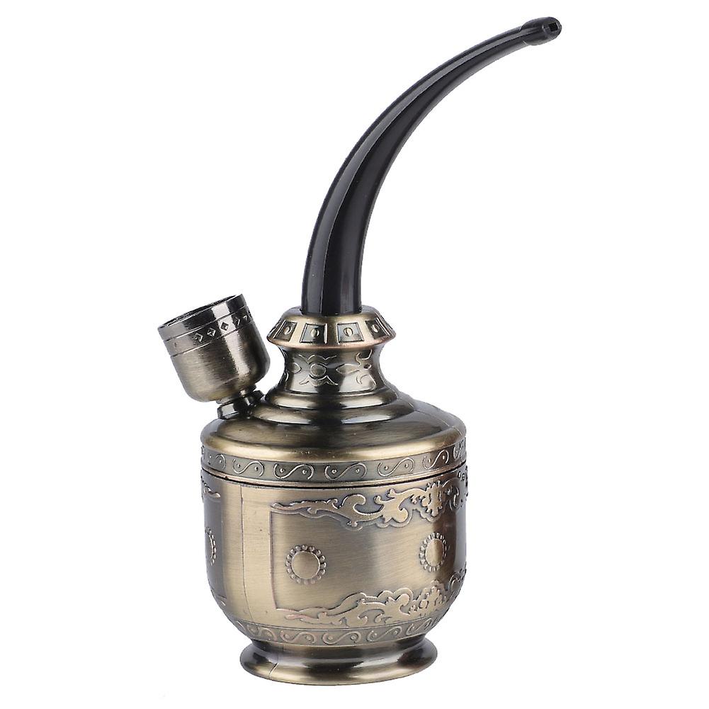 Portable Alloy Water Filter Smoke Pipe Smoking Mouthpiece Cigarette Holder(bronze)