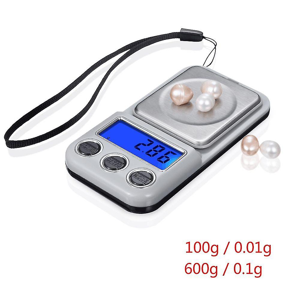 Dual-accuracy Digital Pocket Gold Jewellery Weighing Scales 100/ 0.01-600/0.1g