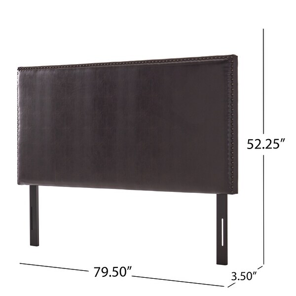 Hilton Adjustable King/ California King Bonded Leather King Headboard by Christopher Knight Home - - 9419802