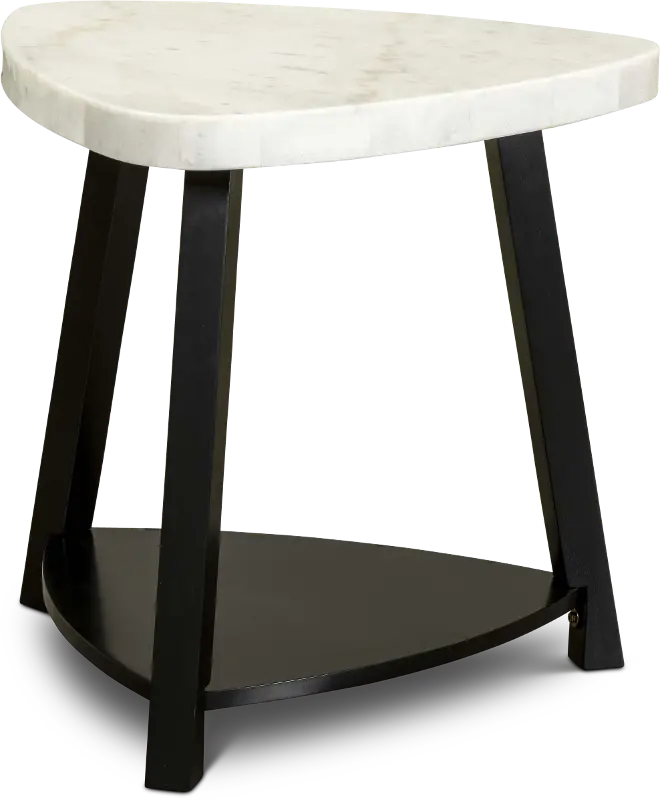 Trinity White Marble End Table