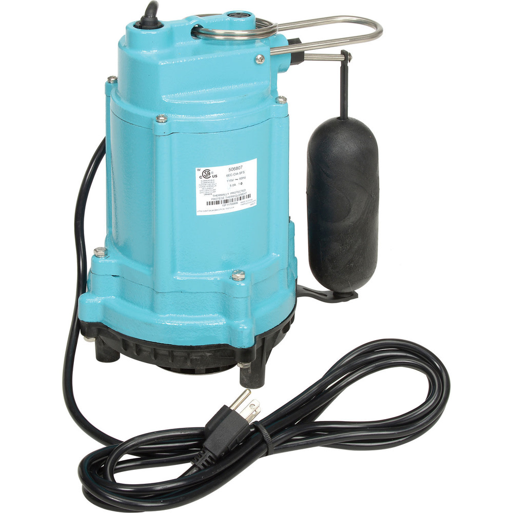 6EC-CIA-SFS， 1/3HP 115V Automatic Submersible Utility Pump， 10and#8242; Cord