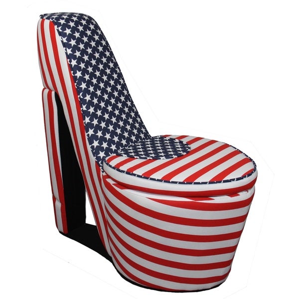 American Flag High Heels Storage Chair