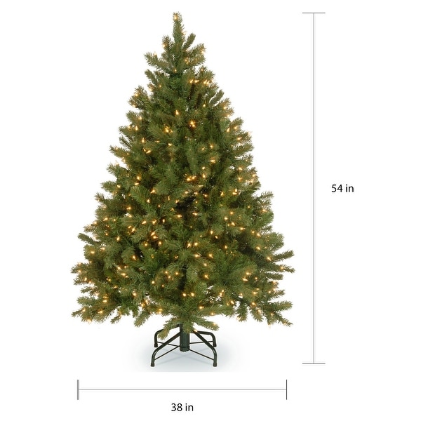 National Tree Company 4.5 ft.FeelReal Down Swept Douglas Fir Hinged Tree w/ Clear Lights