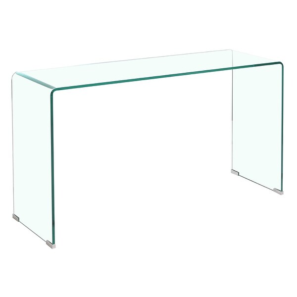 Small Clear Glass Side and End Table， Tempered Glass End Table Small Coffee Table