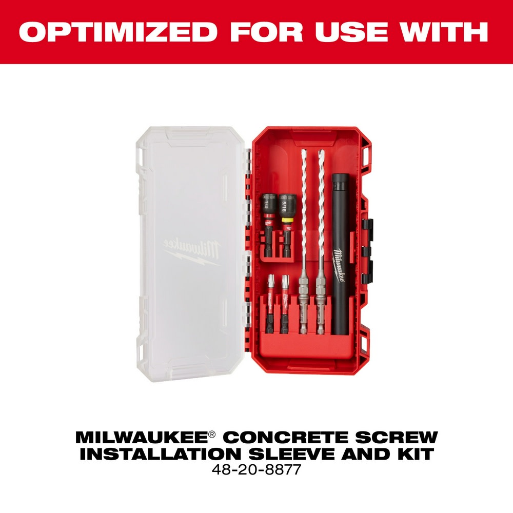 Milwaukee 3/16 x 6 SHOCKWAVE Carbide Multi Material Drill Bit for Concrete Screws